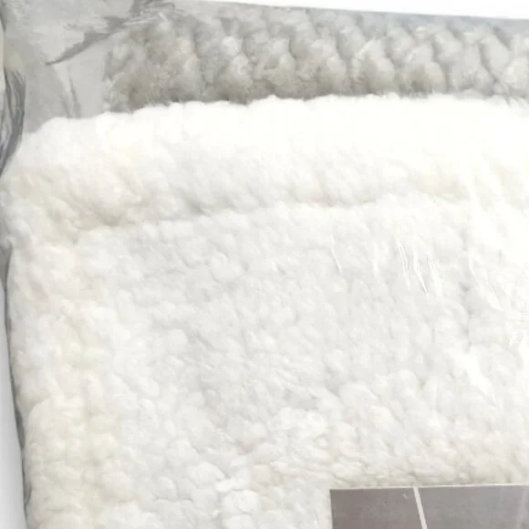 ULTA Beauty Sherpa Plush Throw Blanket Gray & White 50x60 NWT - Picture 7 of 8